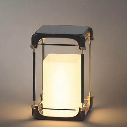 Arcato Modern Square Outdoor Floor Lamp — Black Metal/Acrylic Lantern for Patio