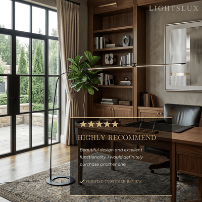 Arcato Modern Black Floor Lamp 