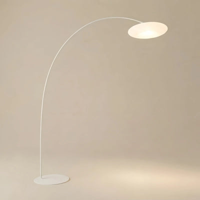 Velora Minimalist Floor Lamp - Curved Black/White Design, Dimmable for Living Room