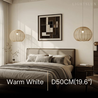 Bamburo Farmhouse Wood Pendant Light