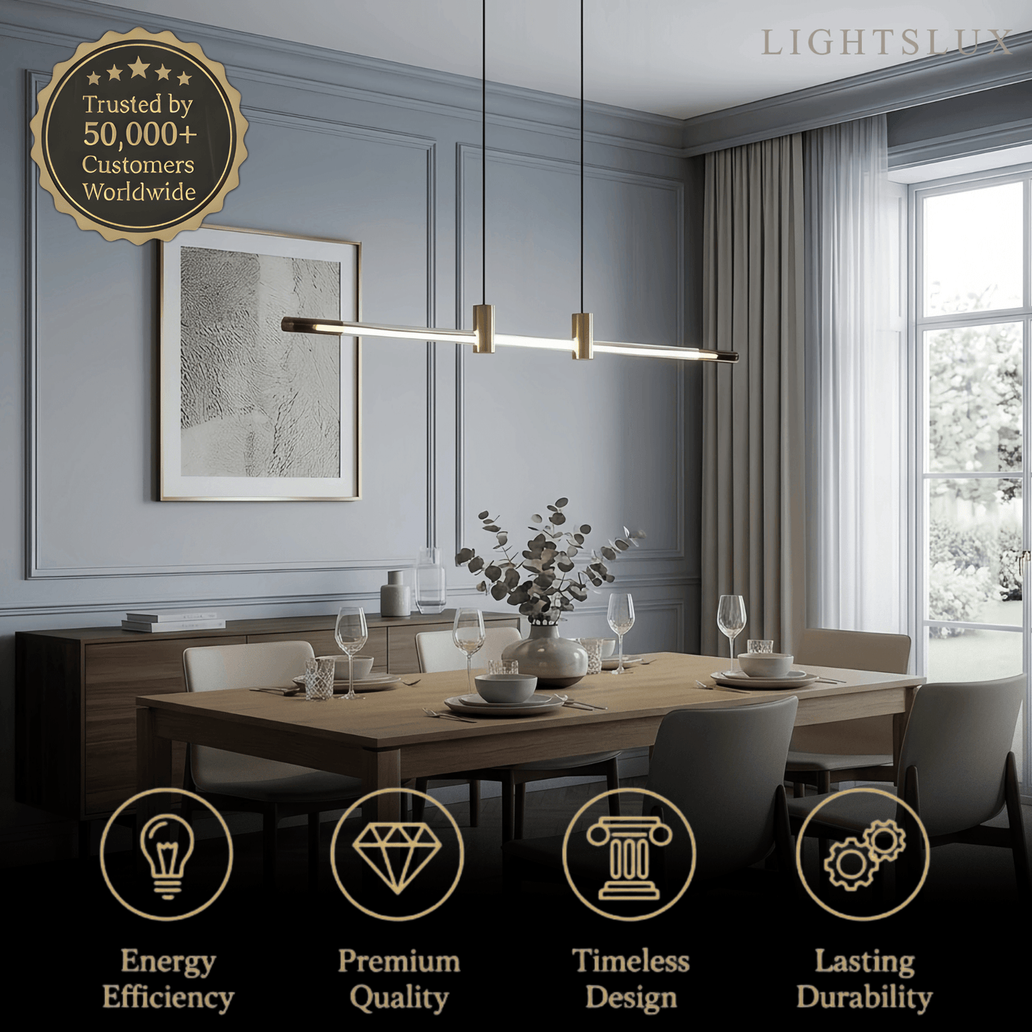 Arcato Modern Metal & Acrylic Pendant Light 