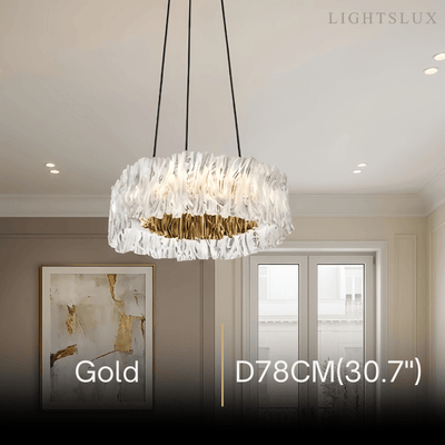 Pendant Light – White/Gold/Chrome Acrylic for Living Room