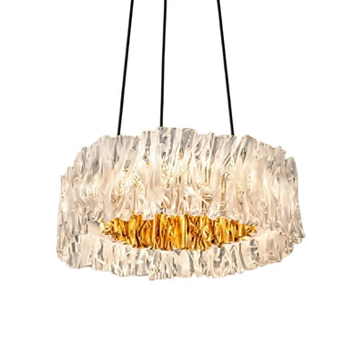  Pendant Light – White/Gold/Chrome Acrylic for Living Room