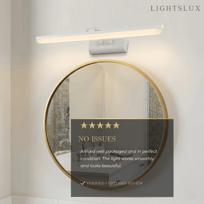 Arcato Modern White Vanity Light - Rectangular