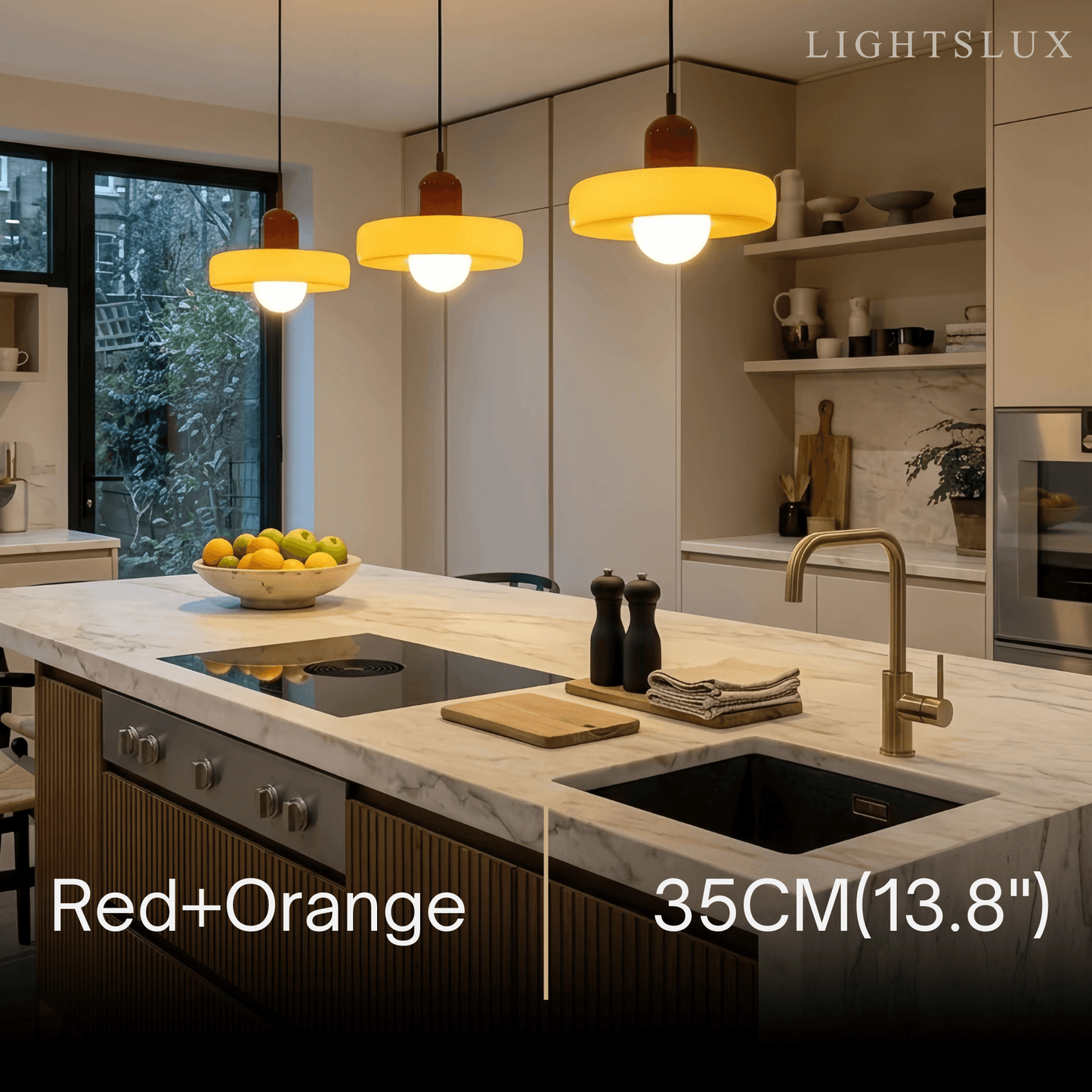 Morandia Nordic Pendant Light - Round Glass Shade for Living/Dining Room