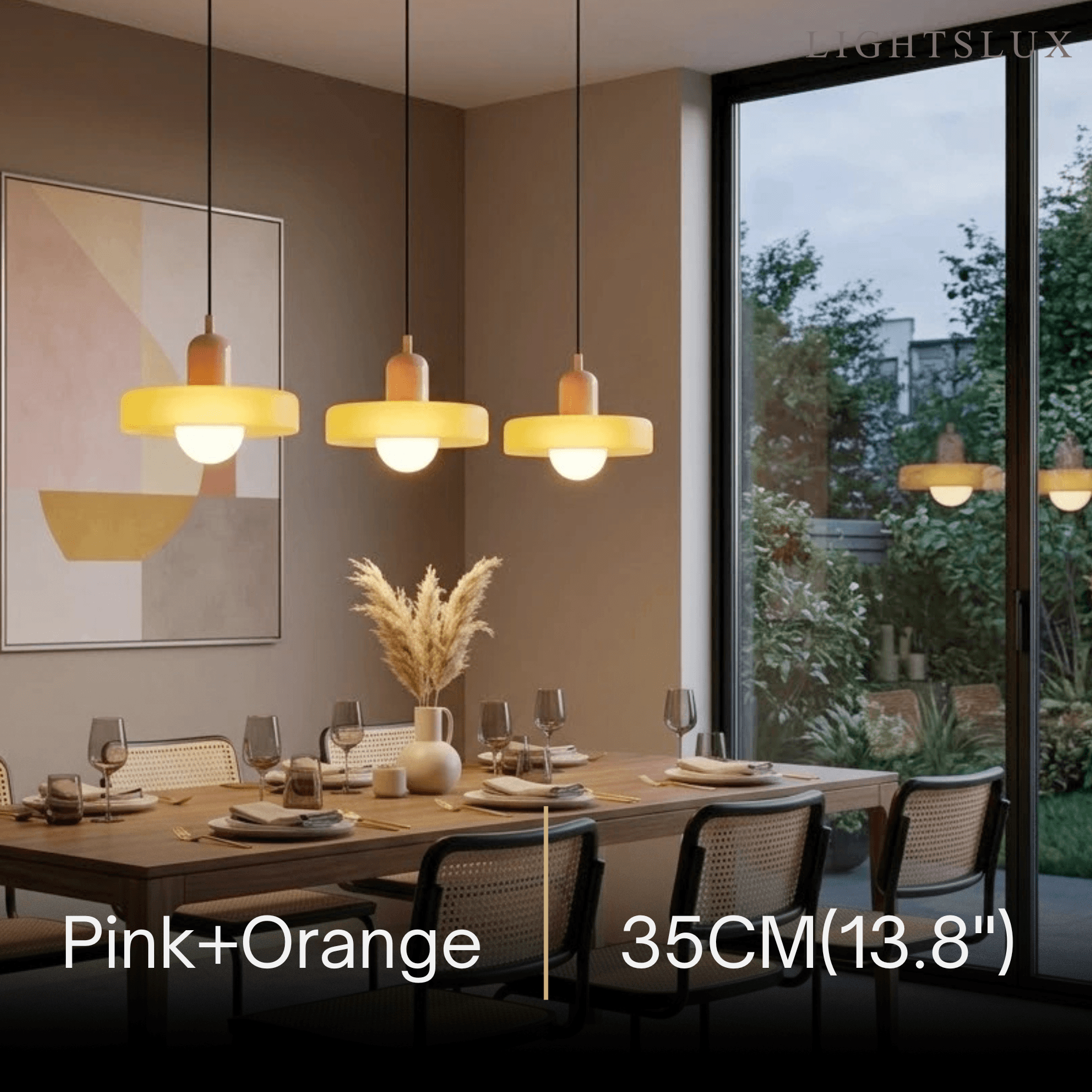 Morandia Nordic Pendant Light - Round Glass Shade for Living/Dining Room