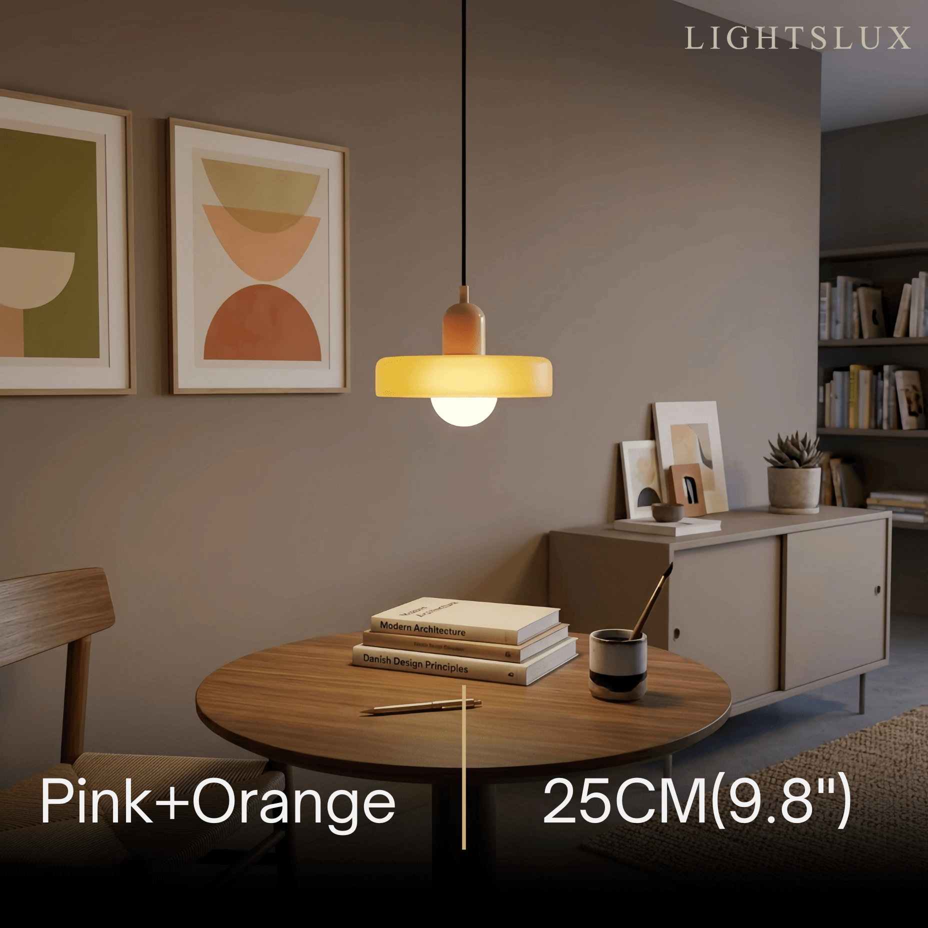 Morandia Nordic Pendant Light - Round Glass Shade for Living/Dining Room