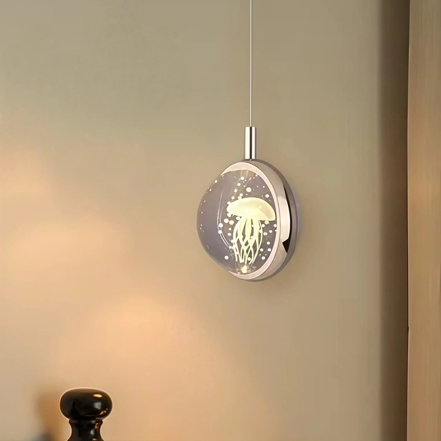 Vivara Art Deco Gold Pendant Light – Globular Metal/Crystal for Bedroom