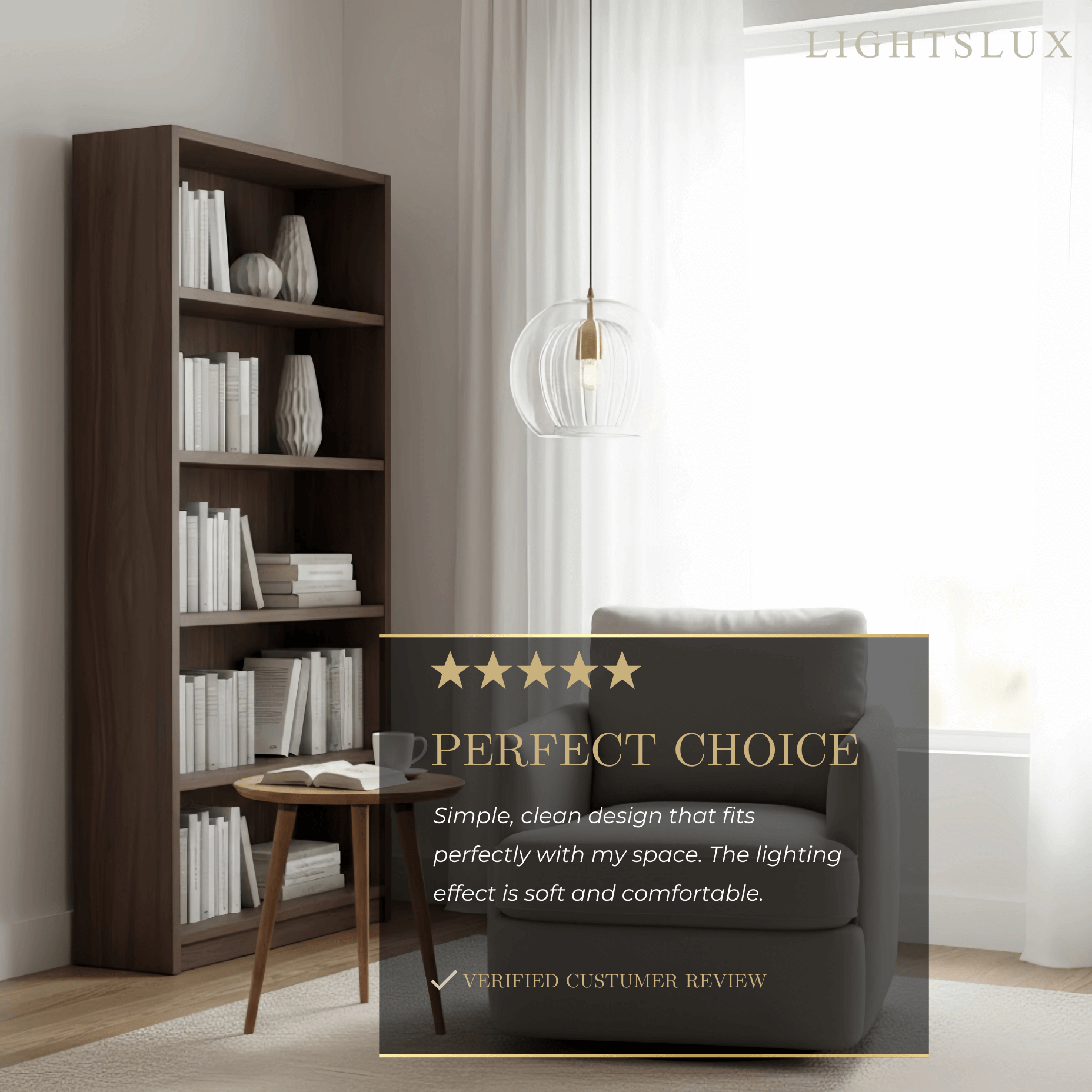 Vetro Nordic Globe Pendant Light – Clear or Amber Glass for Bedroom
