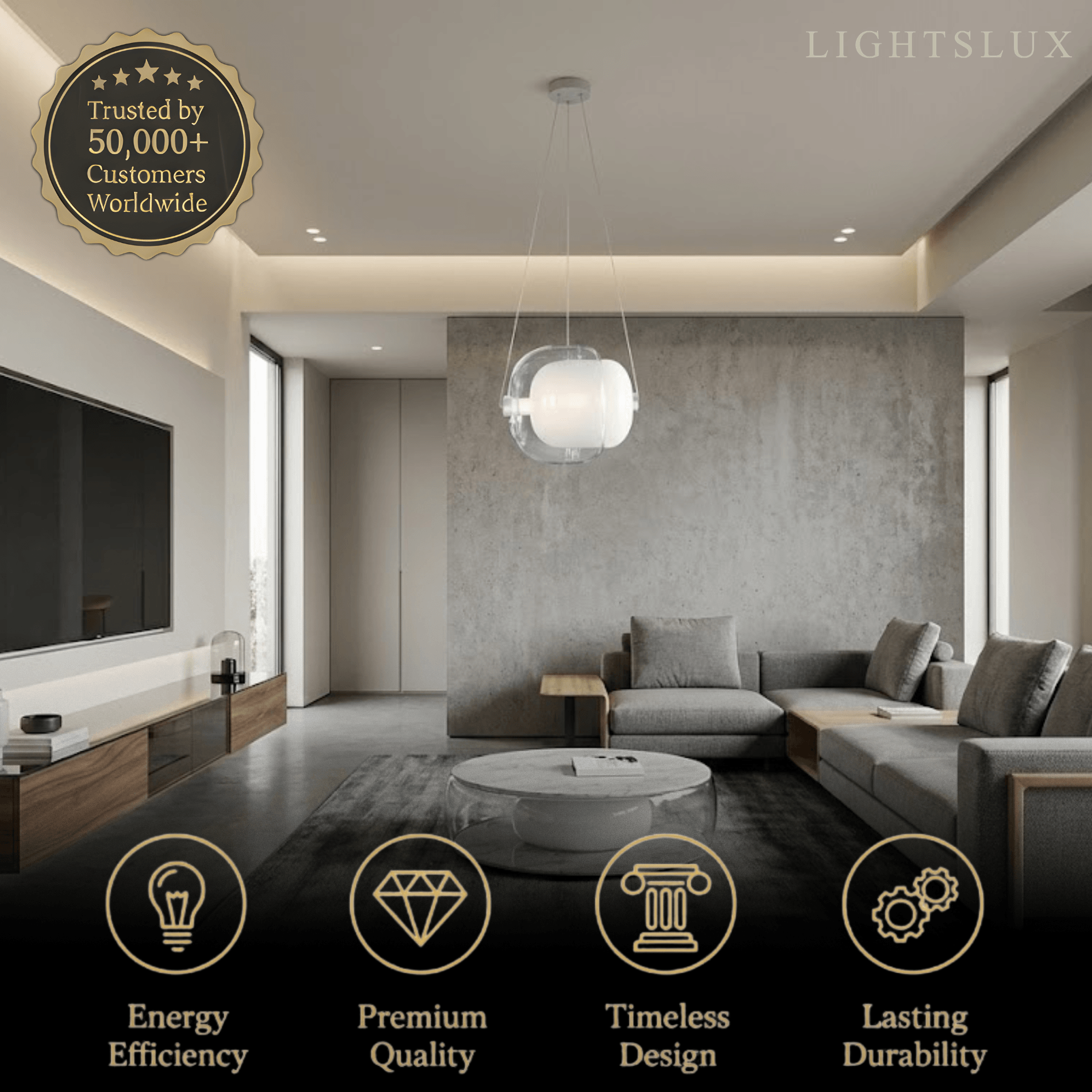 Morandia Modern Minimalist Glass Pendant Light