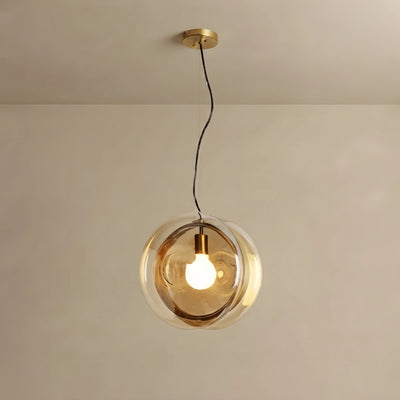 Morandia_Designer_Round_Pendant_Light_Blue_Pink_Clear_Glass_Metal_for_Living_Room