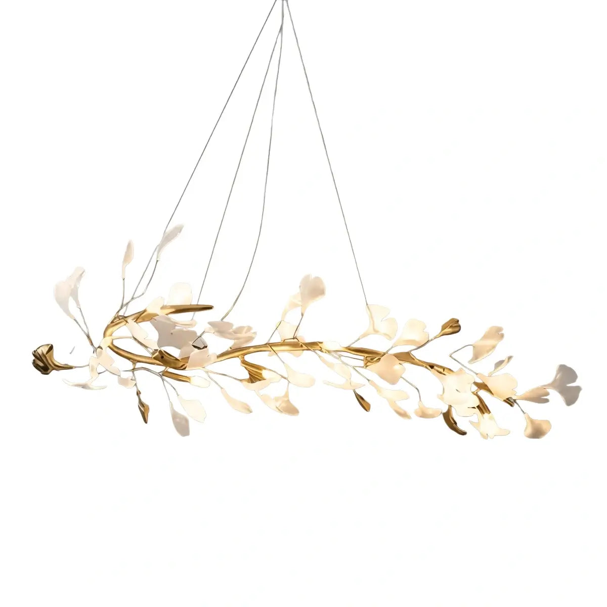Excelis Art Deco Chandelier - Gold Ceramic/Metal for Living Room