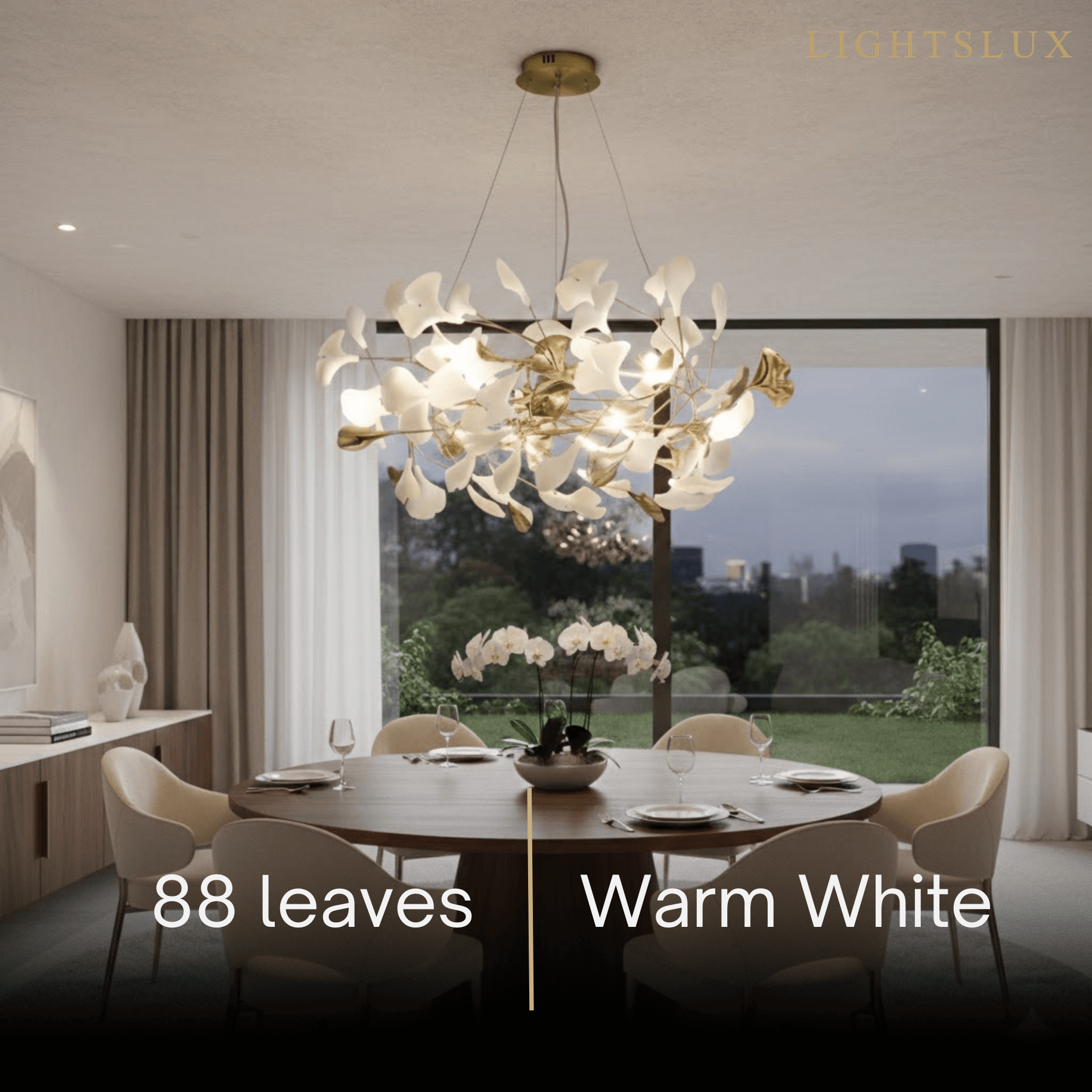 Excelis Art Deco Chandelier – Ceramic Design for Dining Room
