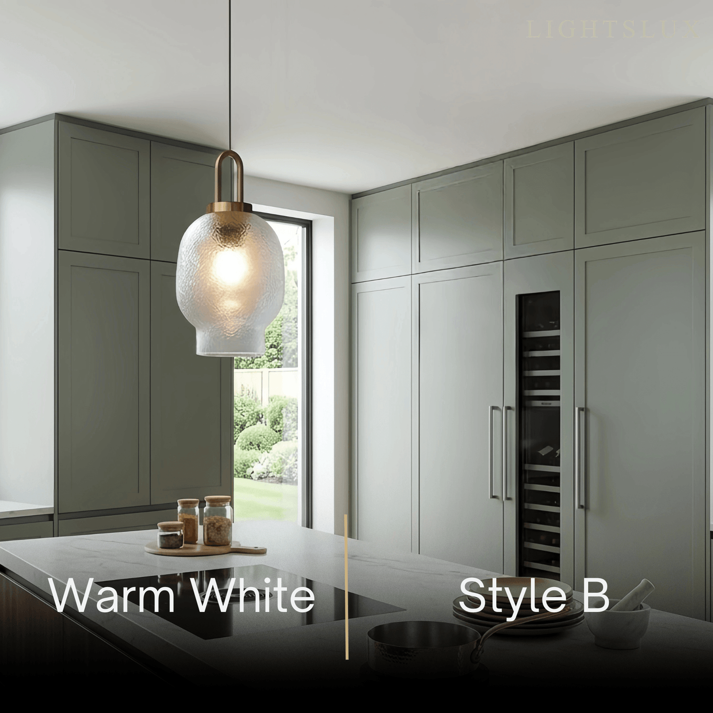 Vetro Industrial Glass Bottle Pendant Light