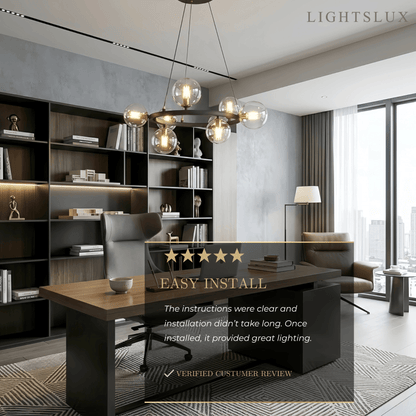Chandelier - Metal Frame with Bubble Design for Living Room