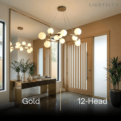 Chandelier - Metal Frame with Bubble Design for Living Room
