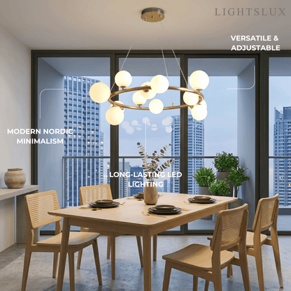 Chandelier - Metal Frame with Bubble Design for Living Room