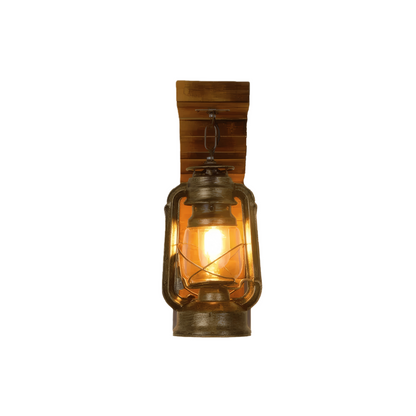 Vintage Wood/Metal Wall Lamp 