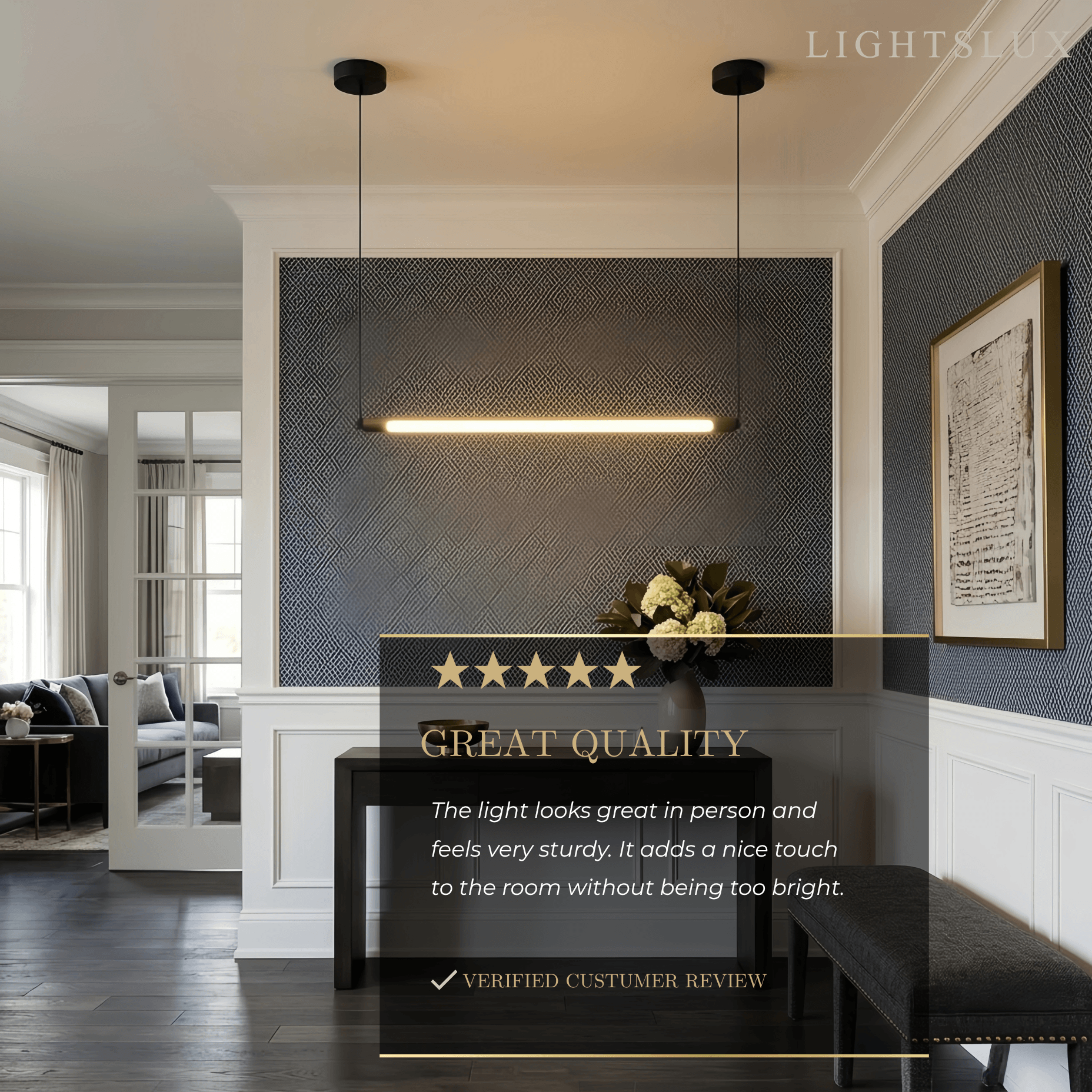 Arcato Minimalist Linear LED Pendant Light