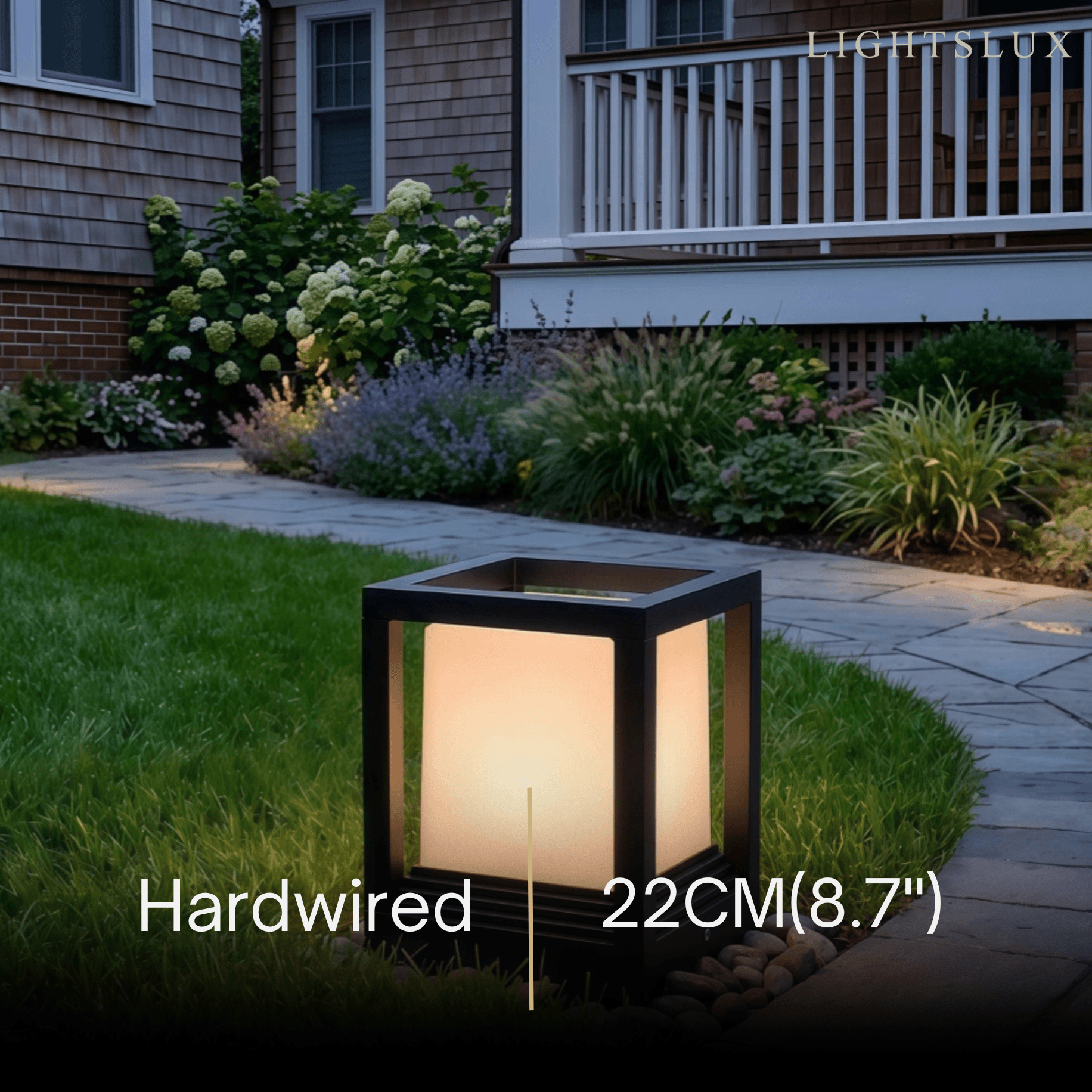 Arcato Modern Square Outdoor Pillar Light