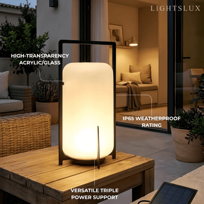  Lunara Modern Outdoor Solar Floor Lamp 