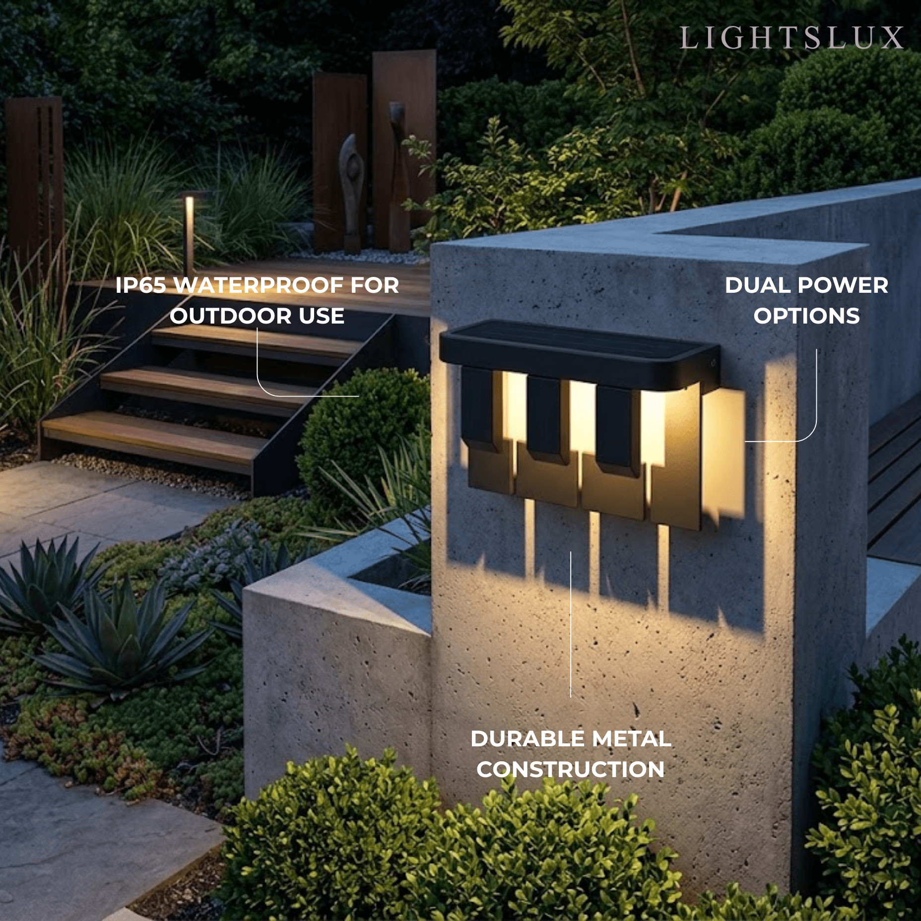 Irondale Modern Geometric Outdoor Wall Lamp