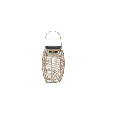 Farmhouse Floor Lamp -Metal/Rattan