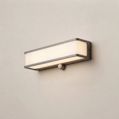 Lunara Modern Solar LED Outdoor Wall Lamp – Waterproof Sensor Light for Courtyard