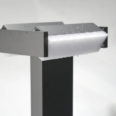 Stellar Minimalist Geometric Pathway Lamp – Black Metal Outdoor Light