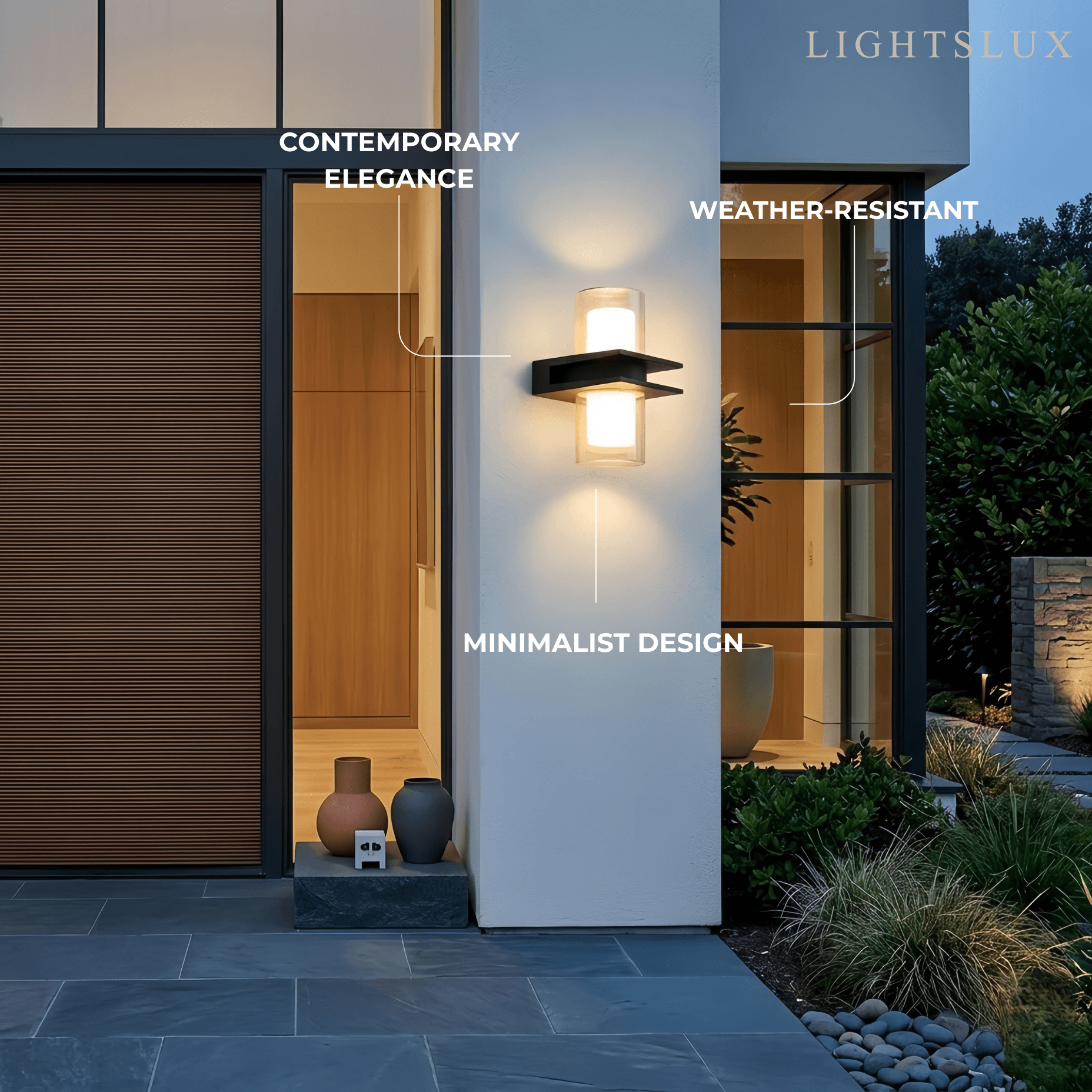 Arcato Modern Outdoor Wall Lamp