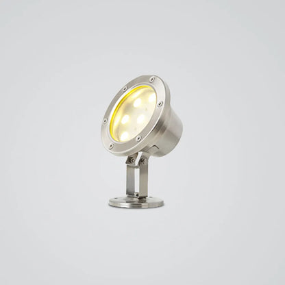 Modern Pathway Lights - Silver Metal & Glass 