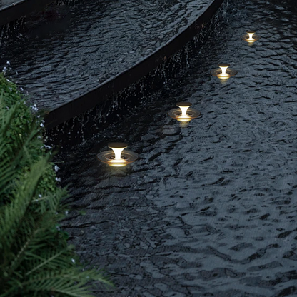 Stellar Modern Solar Outdoor Ground Lamp - Round