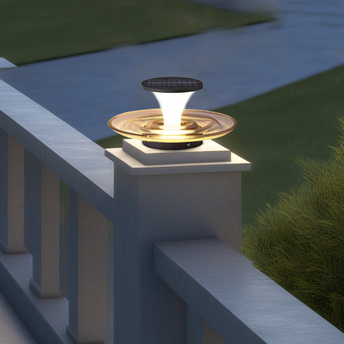 Stellar Modern Solar Outdoor Ground Lamp - Round