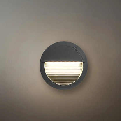 Irondale Modern Metal/Acrylic Outdoor Deck Step Lights - Black Round/Square Staircase