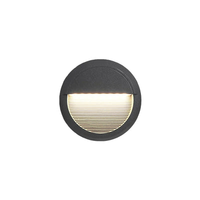 Irondale Modern Metal/Acrylic Outdoor Deck Step Lights - Black Round/Square Staircase
