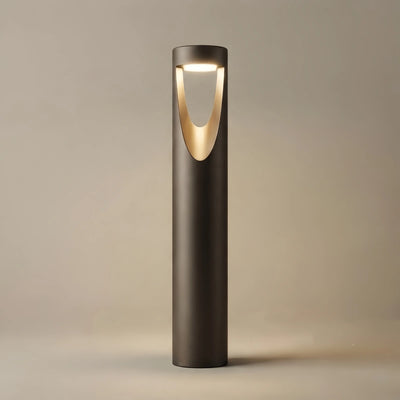 Irondale_Modern_Cylindrical_Pathway_Light_-_Black_Metal