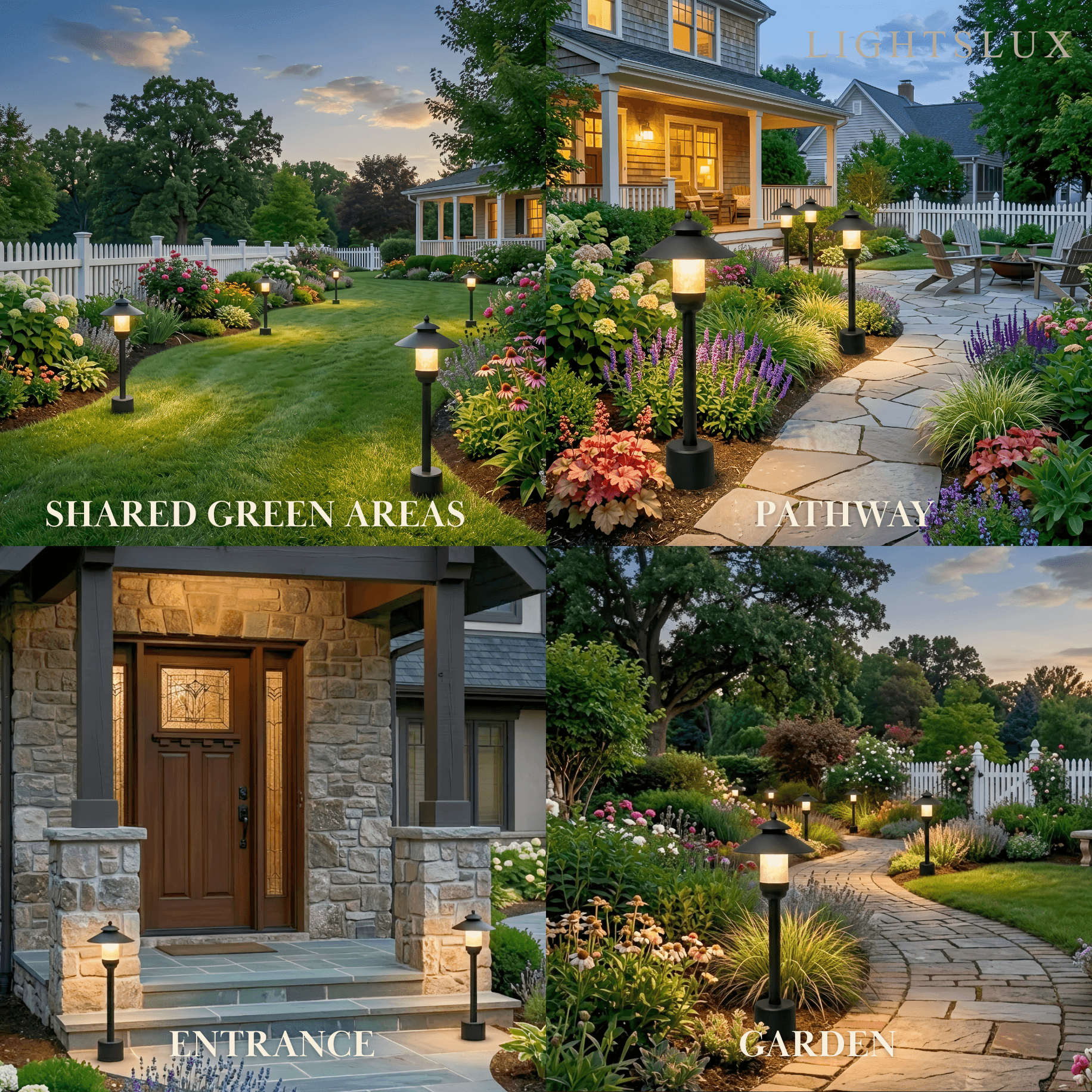 Irondale Modern Hooded Outdoor Pathway Light