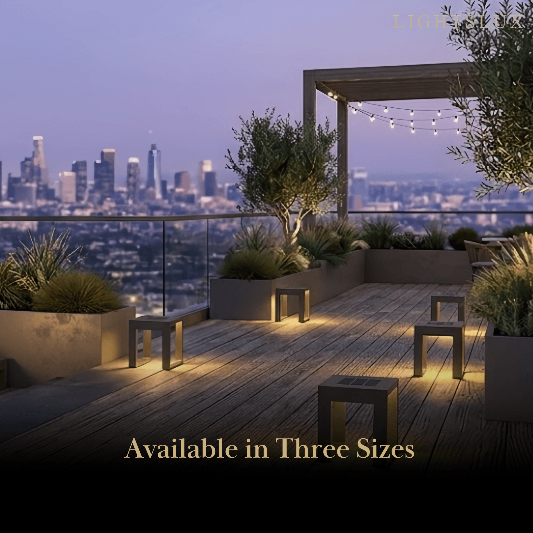 Modern Square Solar Floor Lamp