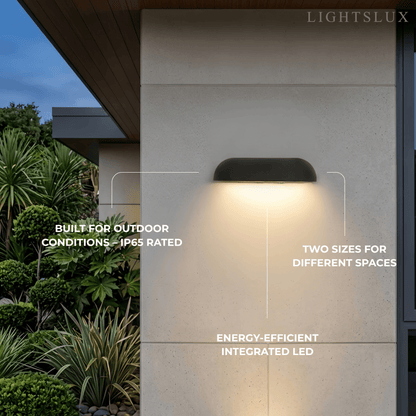 Arcato Modern Arched Outdoor Wall Lamp