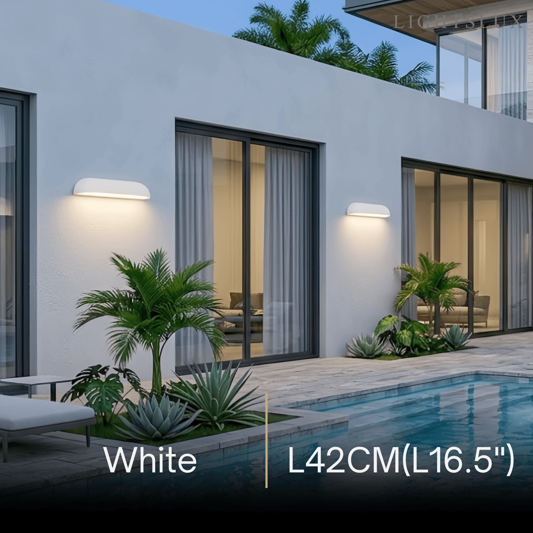 Arcato Modern Arched Outdoor Wall Lamp
