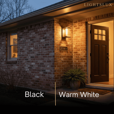 Irondale Industrial Solar LED Wall Lamp – Black Outdoor Light for Patio
