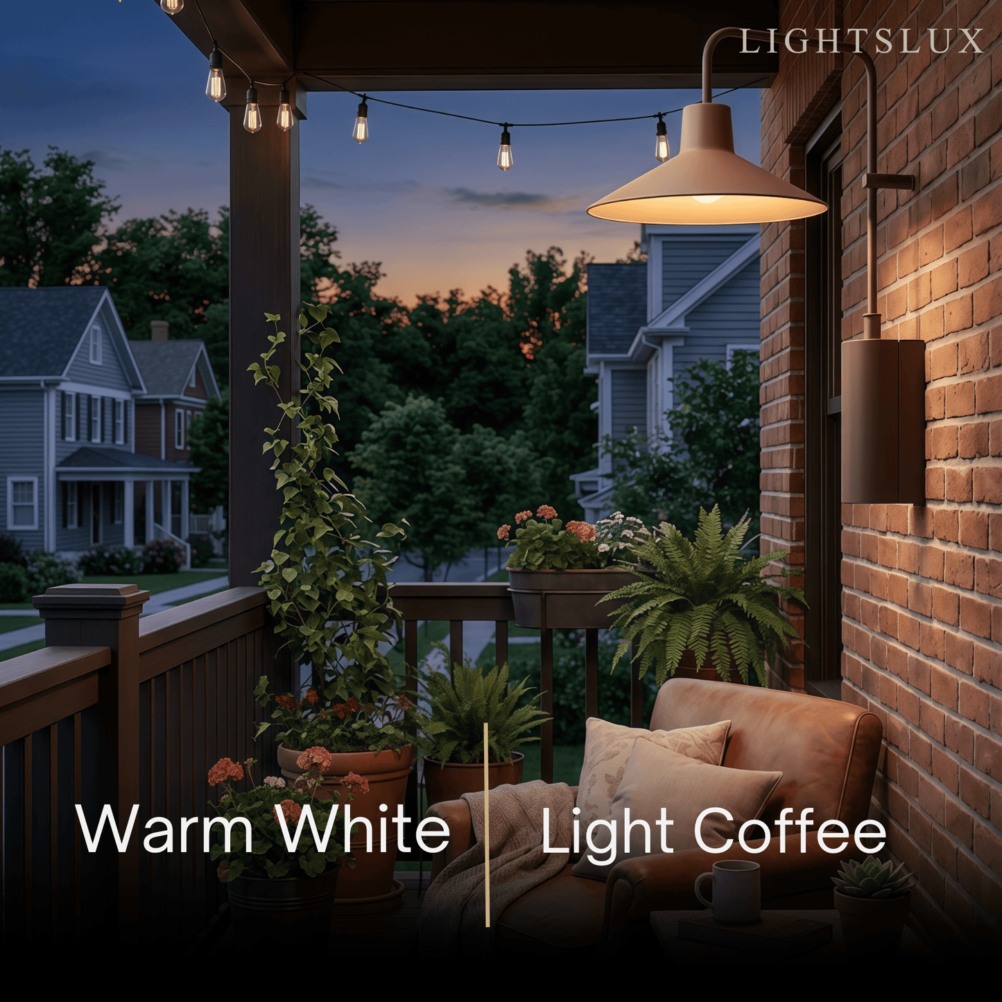 Irondale Industrial Metal Outdoor Wall Lamp - Dark Coffee Wide Cone
