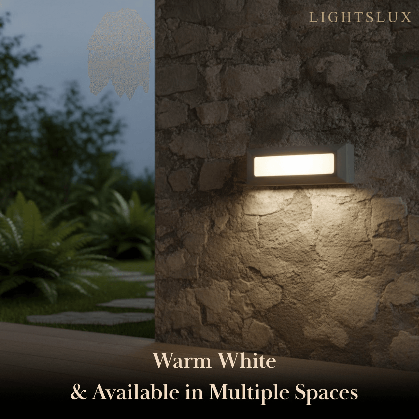 Arcato Minimalist Black LED Deck Step Light – Wall Light with Sensor for Stairs/Garden