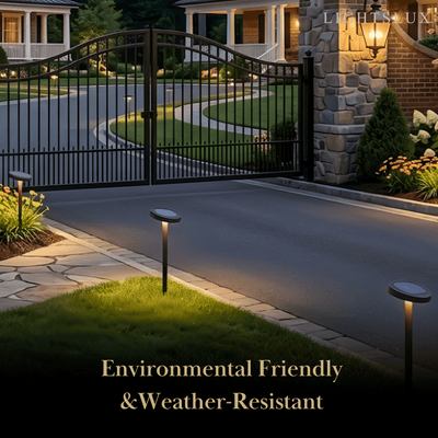 Irondale Minimalist Solar Pathway Light – Black Metal & Acrylic for Garden
