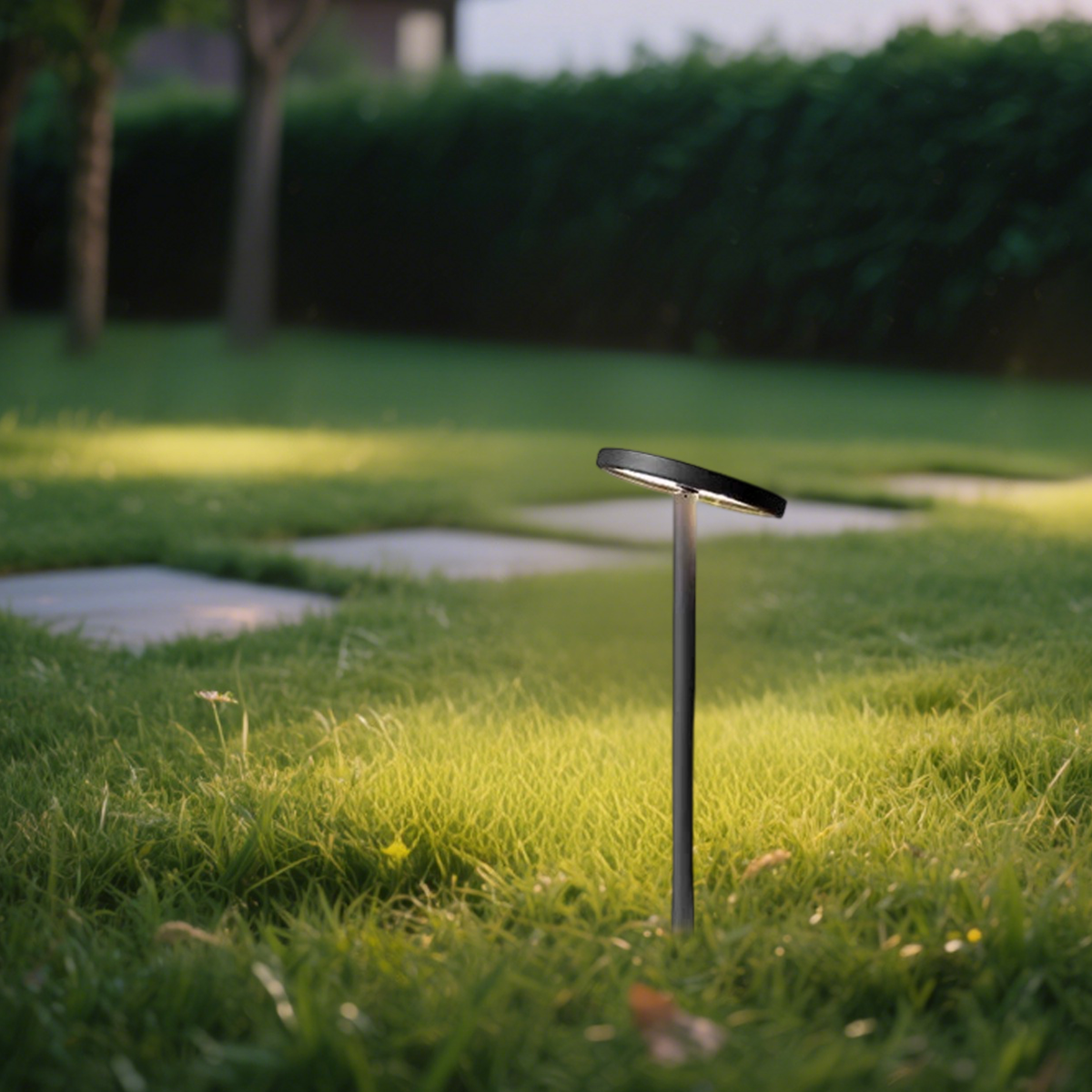 Irondale Minimalist Solar Pathway Light – Black Metal & Acrylic for Garden