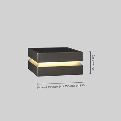 Modern Concave Solar Outdoor Lamp Dimensions