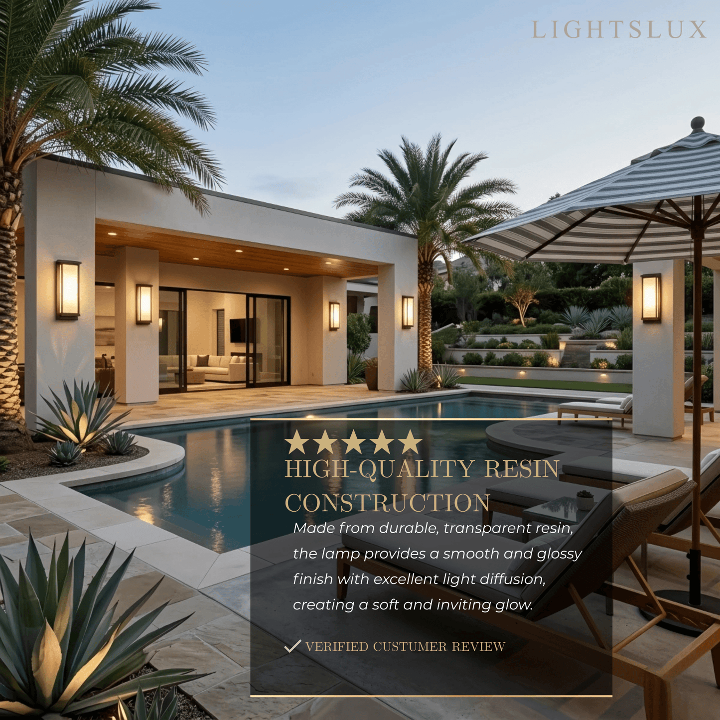 Modern Rectangular Outdoor Wall Lamp