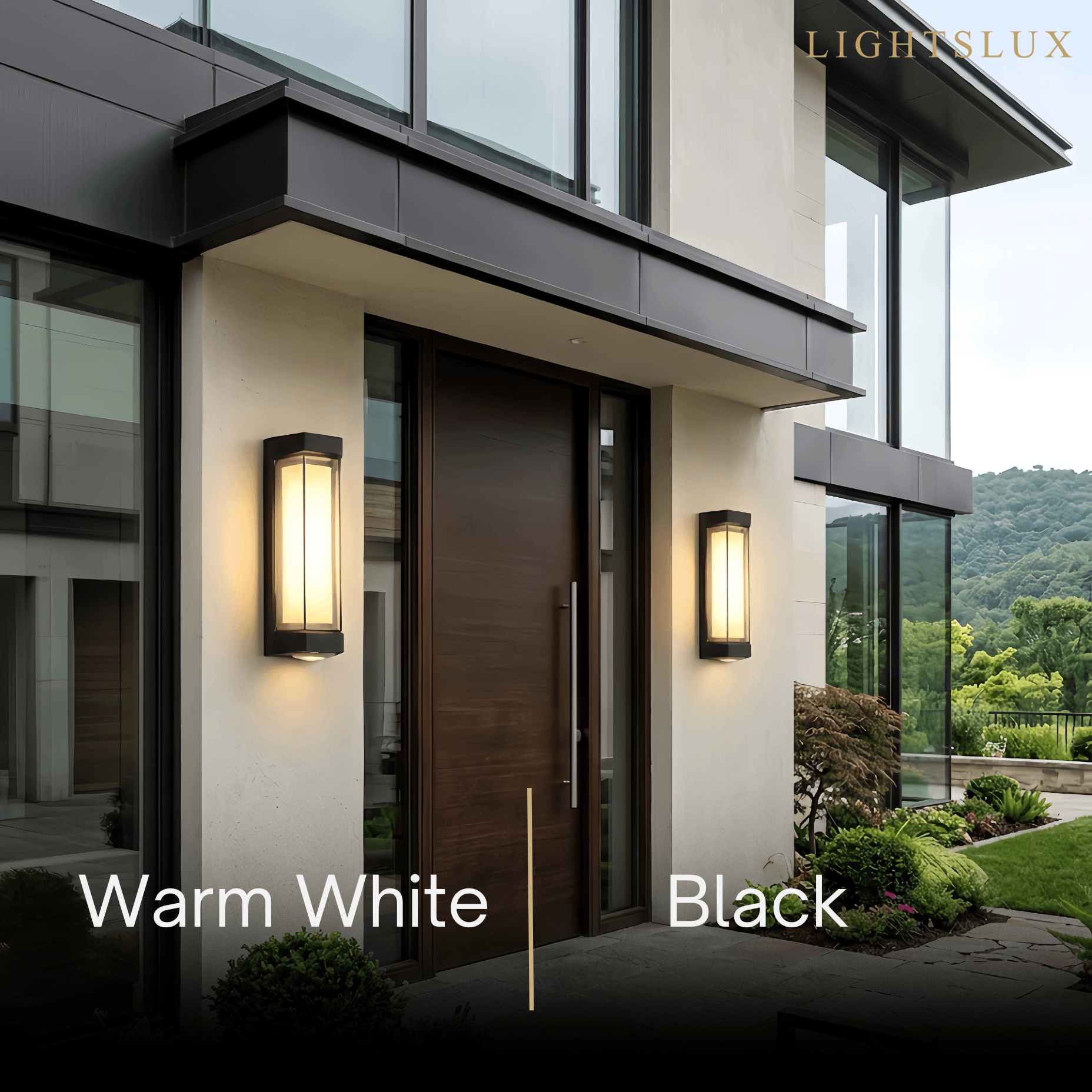 Arcato Nordic Outdoor Wall Lamp – White/Black Acrylic Light for Courtyard/Patio