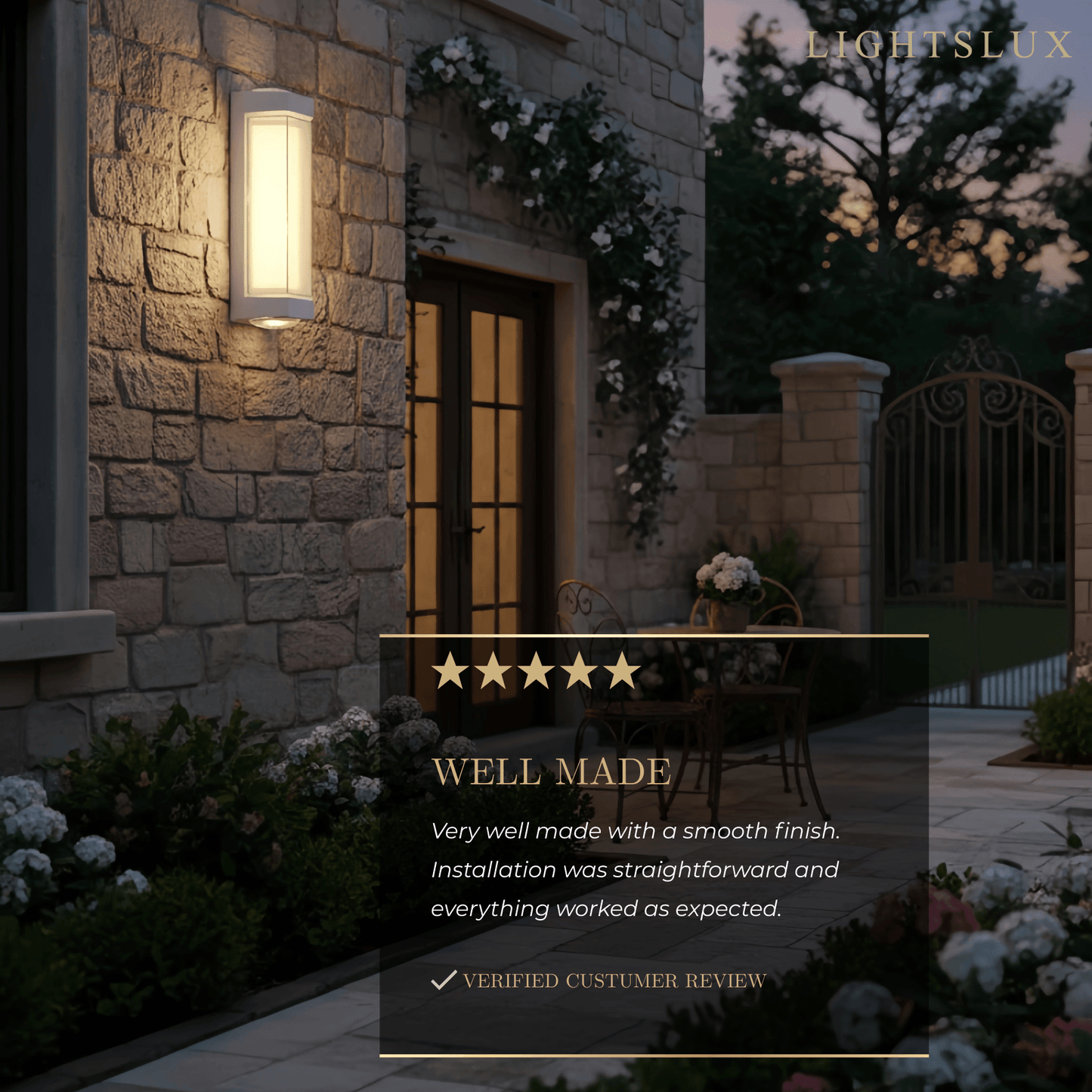 Arcato Nordic Outdoor Wall Lamp – White/Black Acrylic Light for Courtyard/Patio
