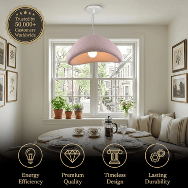 Art Deco Pink Pendant Light